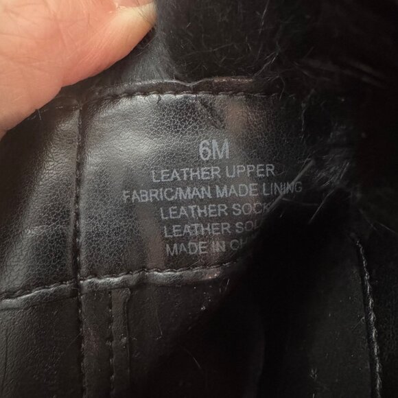 Antonio Melani Rabbit Fur Black Suede Leather Heel Boots Women's Shoes, Size 6M - Picture 7 of 8